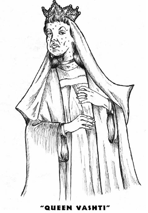 Queen Vashti - Coloring Book - Jewish Kids