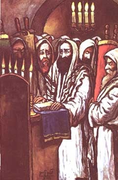 Image: High Holiday Prayer by Chassidic artist Zalman Kleinman