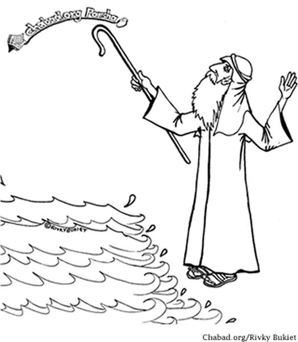 Parshah Coloring Book click to print Gd tells Moses to take his stick and