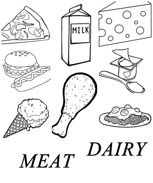dairy coloring pages for kids printable - photo #47