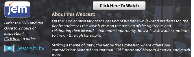 Join this Special Webcast on Jewish.TV