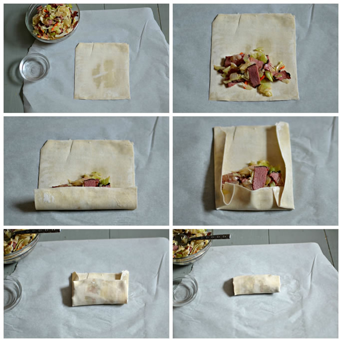 Pastrami Egg Rolls with Apricot Dipping Sauce